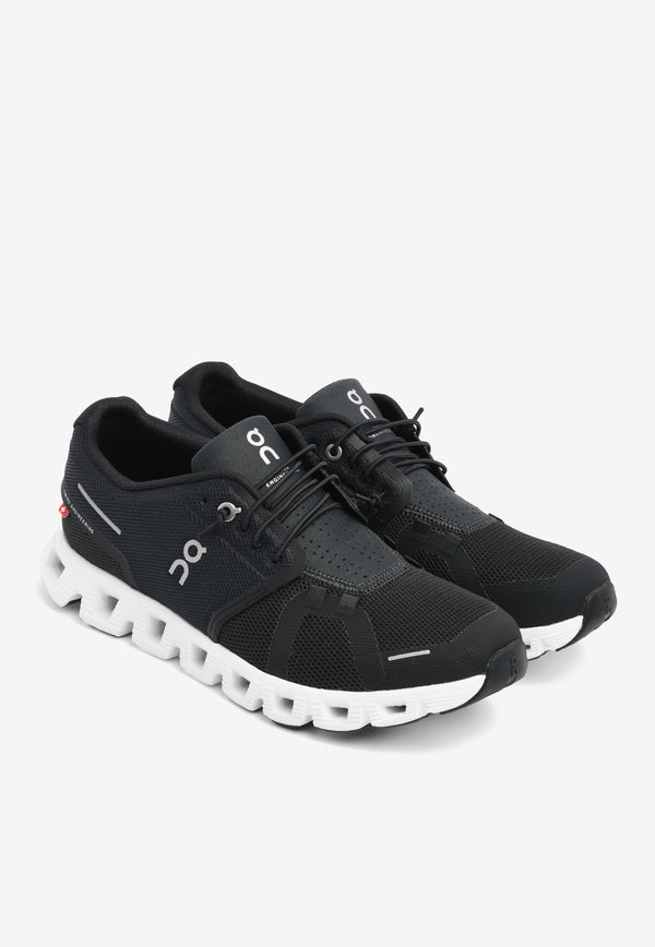 Cloud 5 Low-Top Mesh and Leather Sneakers Black