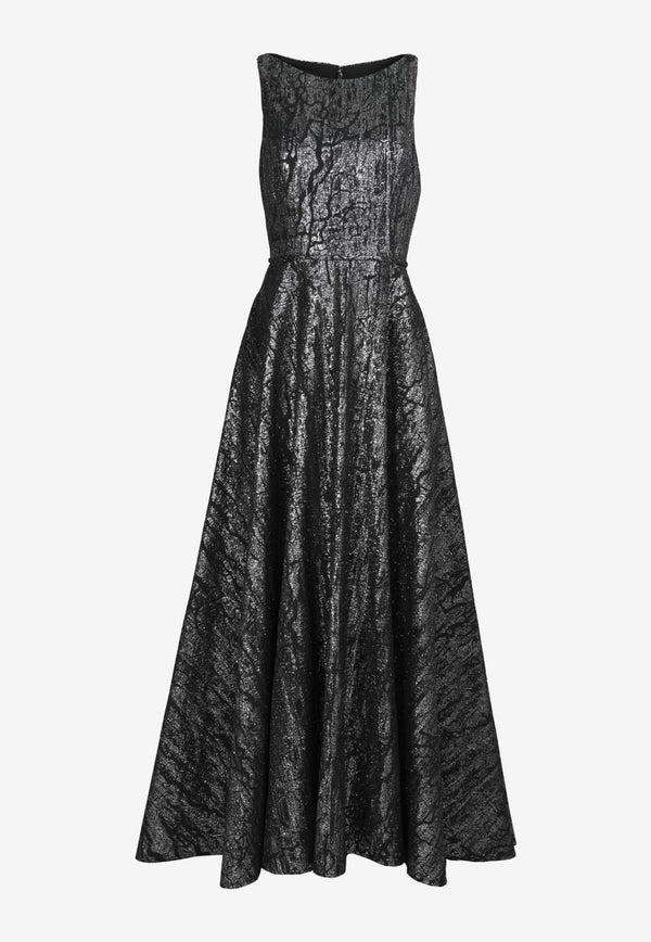 Pronovias-Sleeveless Maxi Gown-Black