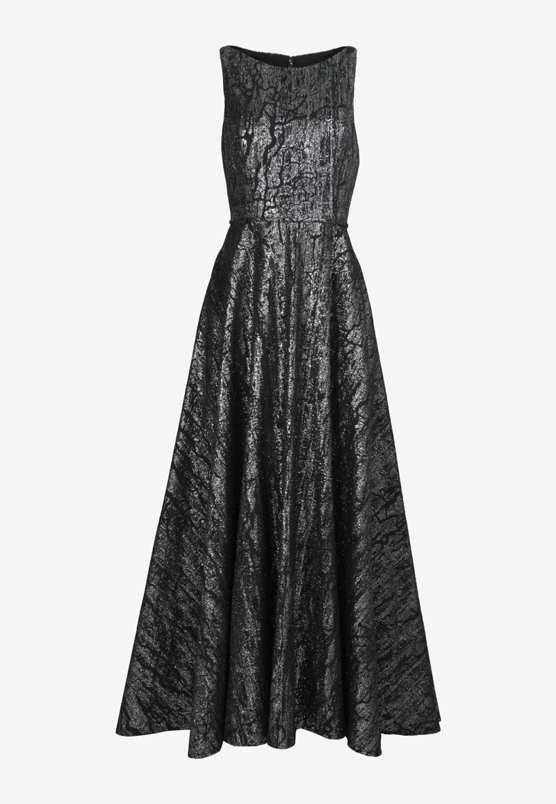 Pronovias-Sleeveless Maxi Gown-Black