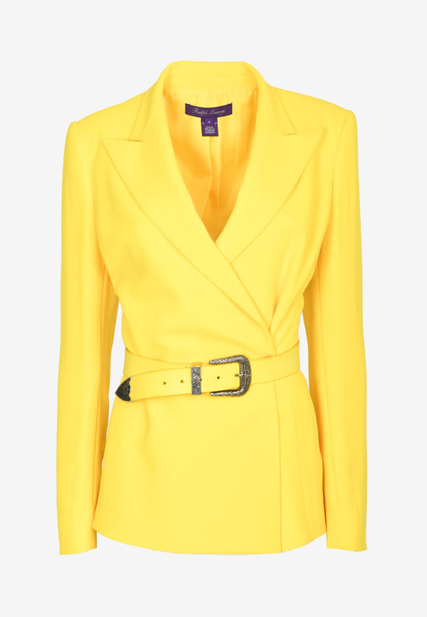 Ralph Lauren Single-Breasted Blazer with Belt Yellow