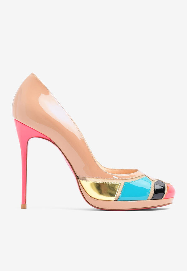Christian Louboutin Astrogirl 110 Patent Leather Patchwork Pumps Multicolor