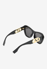 Fendi O'Lock Butterfly Sunglasses Gray FE40064IBLACK