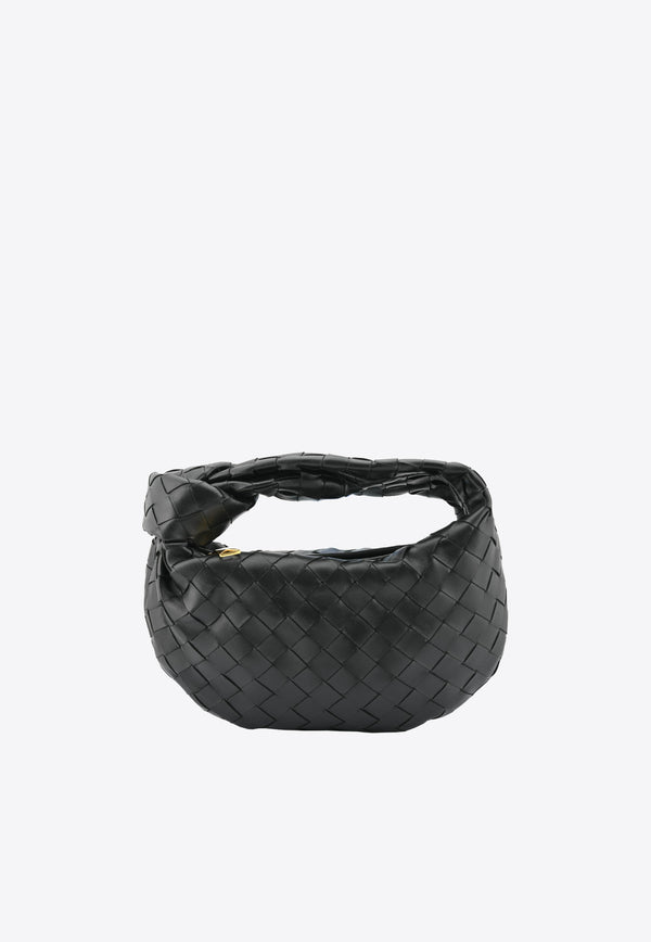 Mini Jodie Top Handle Bag in Intrecciato Leather Black 651876VCPP5 8425