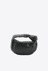 Mini Jodie Top Handle Bag in Intrecciato Leather Black 651876VCPP5 8425