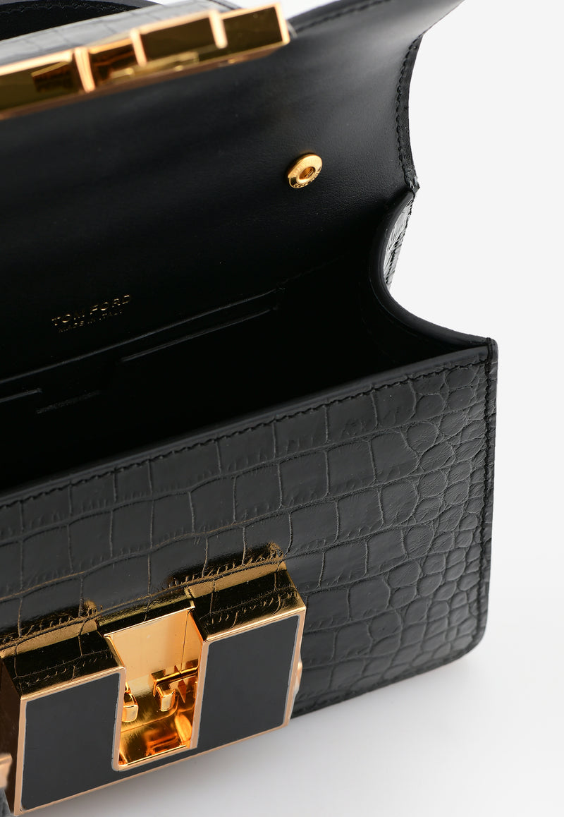Tom Ford Mini 001 Top Handle Bag in Croc-Embossed Leather L1370E-LCL150 U9000