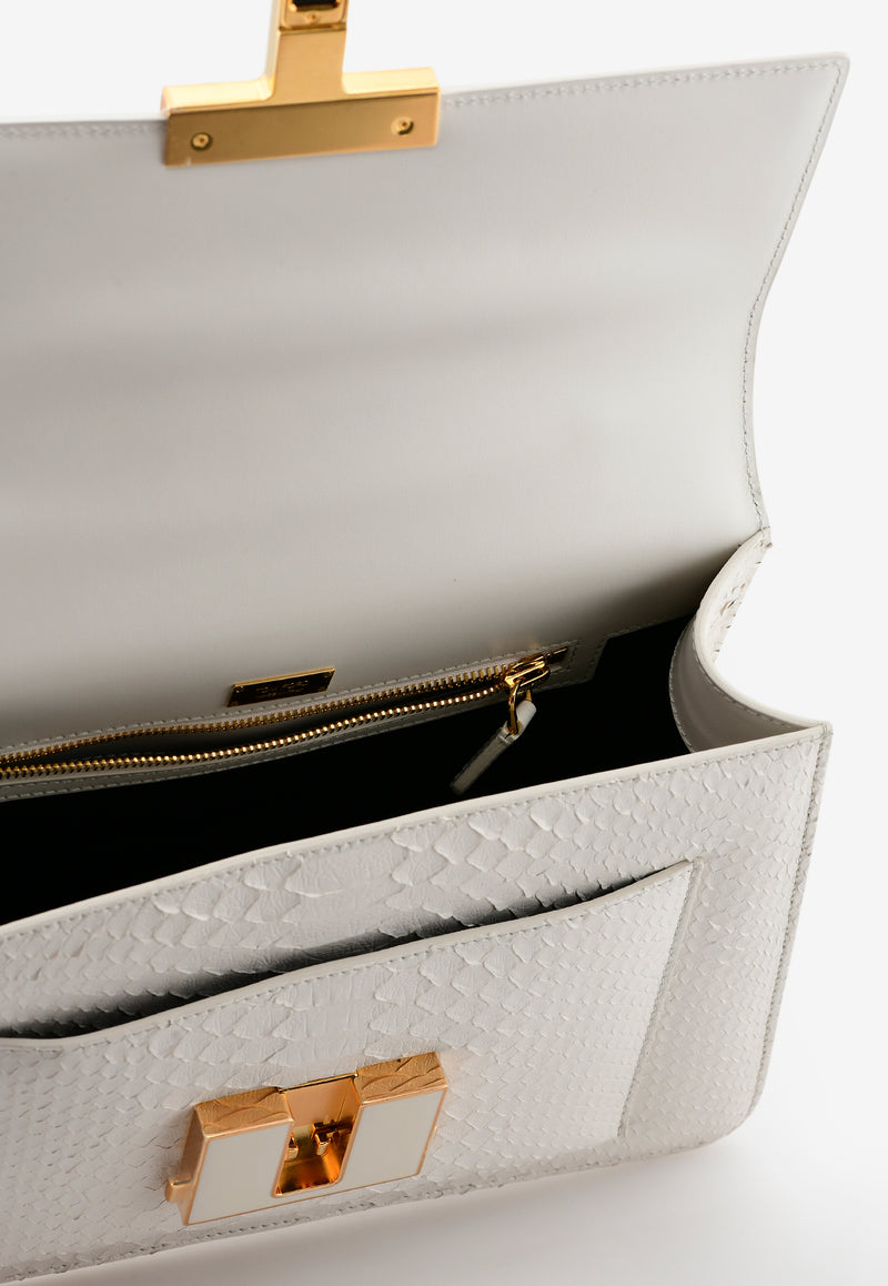 Tom Ford Medium 001 Top Handle Bag in Snake-Embossed Leather L1289E-EPY005 U1003