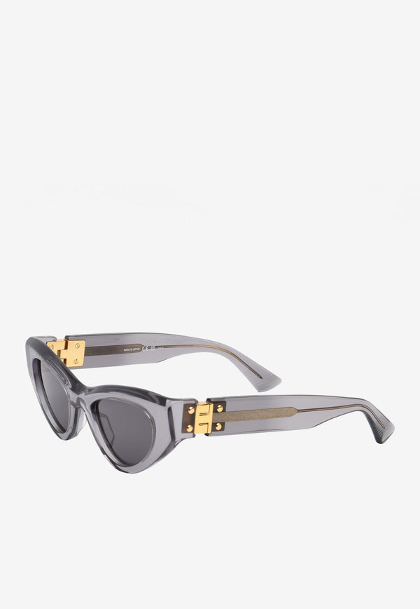 Bottega Veneta Cat-Eye Acetate Sunglasses BV1142SGREY Gray