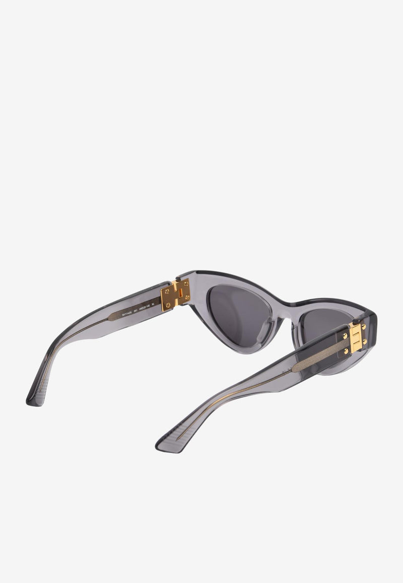 Bottega Veneta Cat-Eye Acetate Sunglasses BV1142SGREY Gray