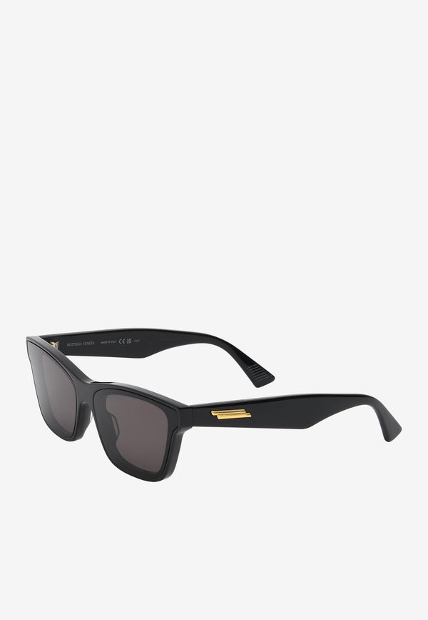 Bottega Veneta Square Acetate Sunglasses BV1119SBLACK Gray