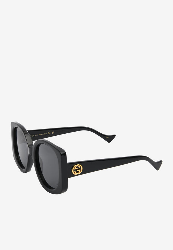 Gucci Butterfly Acetate Sunglasses GG1257SBLACK Gray