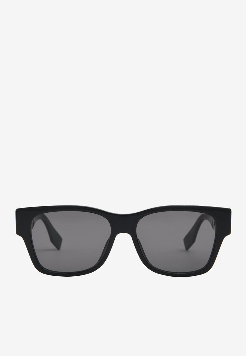 Fendi O'Lock Crystal Logo Sunglasses FE40081IBLACK Gray