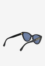 Fendi Cat-Eye Logo Sunglasses FE40087UBLACK Blue