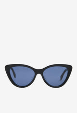 Fendi Cat-Eye Logo Sunglasses FE40087UBLACK Blue