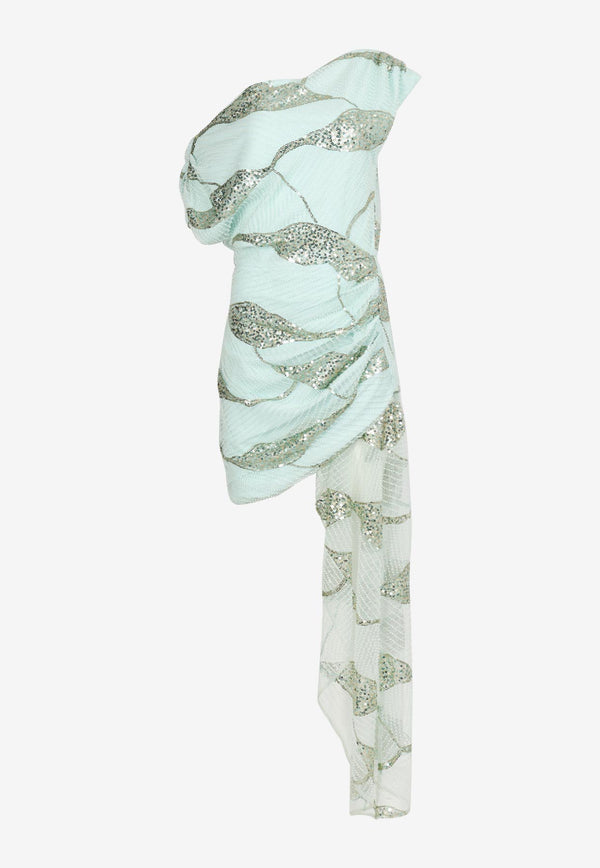 Elliatt Royce Sequin-Embellished Mini Dress Mint EC7032310MINT