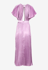 L'IDEE Theatre Plisse Gown with Cut-Out Lilac THEATREGOWNVIOLETLILAC/LAVENDAR