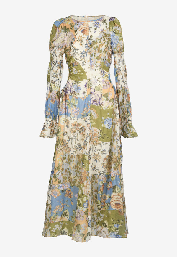 Kate Ford Jelina Floral Print Gown Multicolor JED1379GREEN MULTI