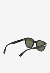 Fendi Fendi Essential Round Sunglasses Green FE40092I-5201NBLACK