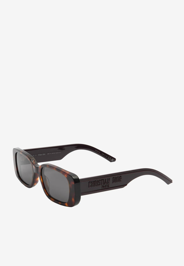 Dior Wildior S2U Rectangular Sunglasses Gray CD40032U-5356ABURGUNDY
