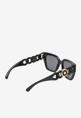 Versace Medusa Chain Square Sunglasses Gray 0VE4409GB1-87BLACK