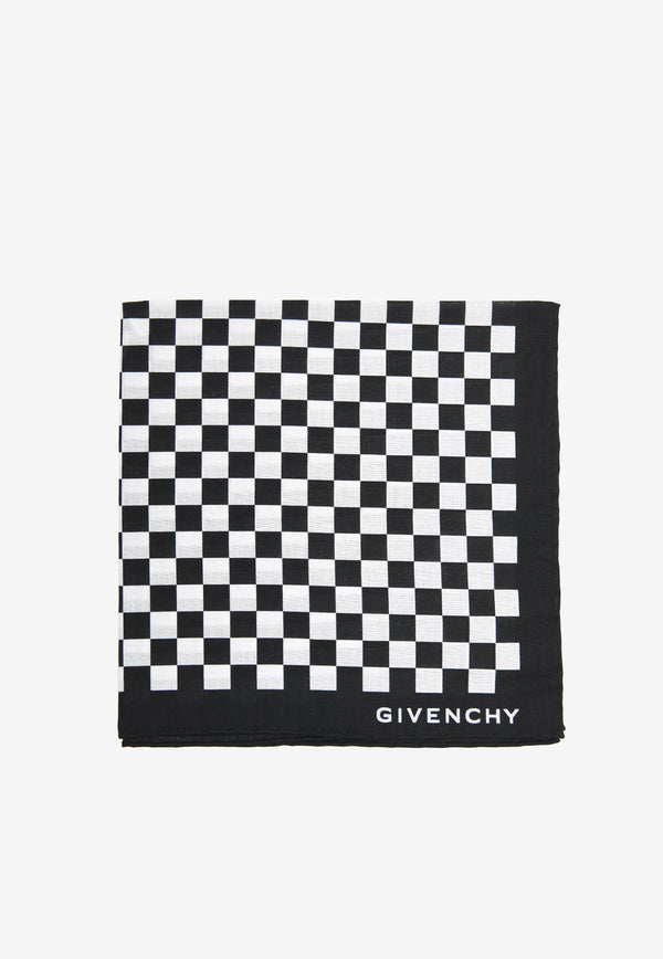 Givenchy Small Checker Scarf Monochrome GV5050SQ566BLACK/WHITE