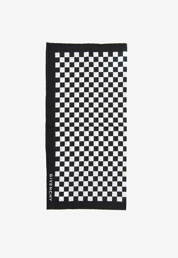 Givenchy Small Checker Scarf Monochrome GV5050SQ566BLACK/WHITE