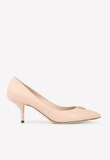 Dolce & Gabbana DG 60 Pointed Toe Pumps in Leather Pink CD1696 AQ994 80412