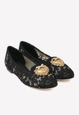 Dolce & Gabbana Devotion Taormina Lace Ballet Flats Black CP0010 AY198 80999