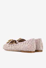 Dolce & Gabbana Devotion Taormina Lace Ballet Flats Lilac CP0010 AY198 87142