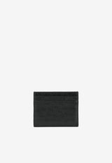 Valentino VLogo Cardholder in Ostrich Leather Black XW2P0V32CFQ 0NO