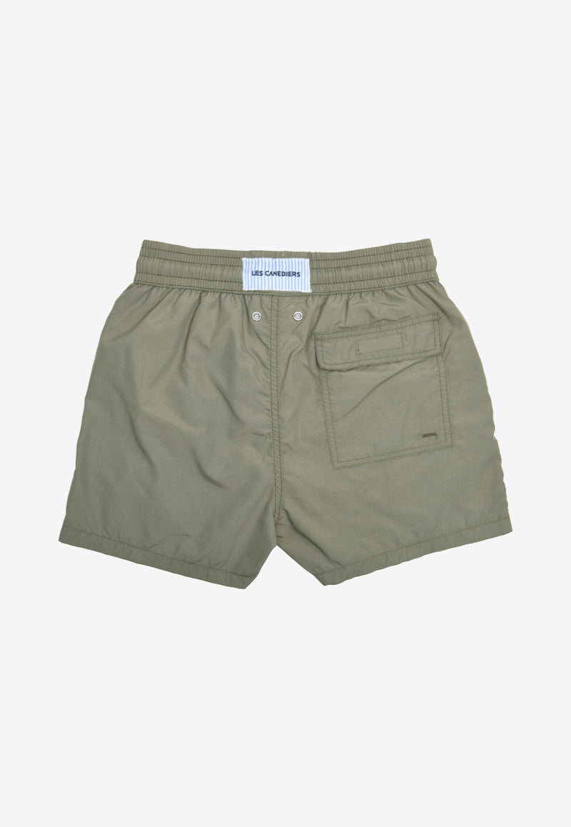 Les Canebiers Ermitage Court All In Swim Shorts in Khaki Ermitage Court All In-Khaki