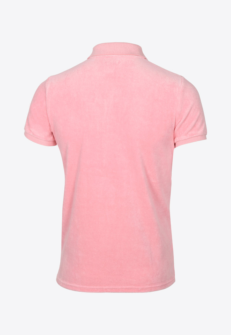 Les Canebiers Cabanon Polo T-shirt in Baby Pink Cabanon-Baby Pink