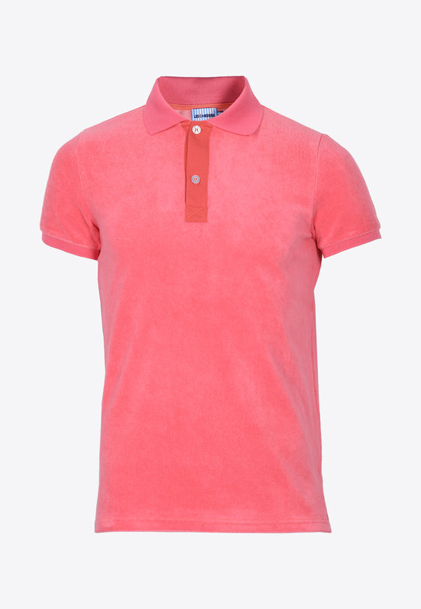 Les Canebiers Cabanon Polo T-shirt in Raspberry Pink Cabanon-Raspberry