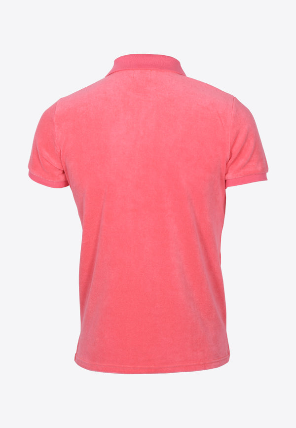 Les Canebiers Cabanon Polo T-shirt in Raspberry Pink Cabanon-Raspberry