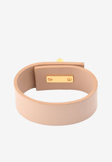 Tom Ford Narrow Turnlock Cuff in Leather Beige JW0761-SFCBR FLG