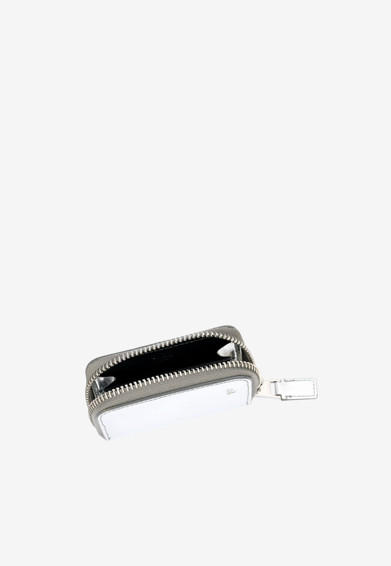 Tom Ford Zipped Cardholder in Metallic Leather Silver Y0183P MRF SLV