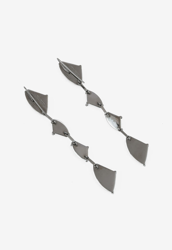 Tom Ford Diamond Accent Drop Earrings Green JW0070-SLBRC-MOO MOON