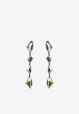 Tom Ford Diamond Accent Drop Earrings Green JW0070-SLBRC-MOO MOON