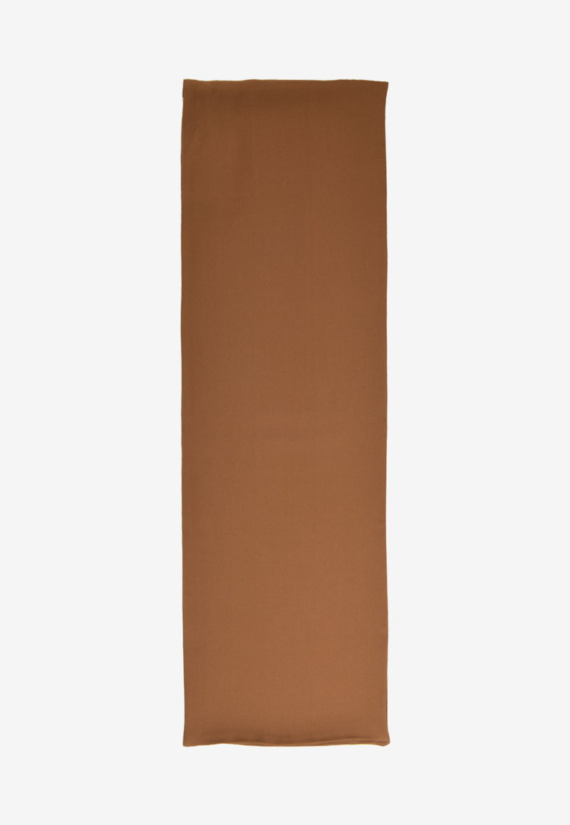 Tom Ford Logo Silk Scarf Brown SF0010-FAX040 KB300