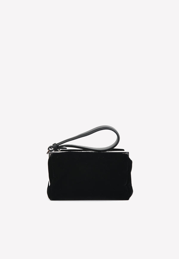Velvet Crystal Embellished Box Clutch Tom Ford Black L1119P-V01 BLK