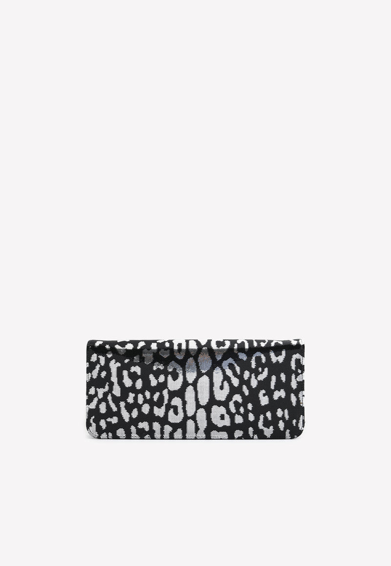 Natalia Leopard Sequined Metallic Clutch Tom Ford Silver LM282P-X69 BSV