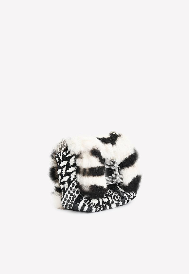 Mini Natalia Tiger Print Faux-Fur Shoulder Bag Tom Ford Black LE117P-Z05 BKW