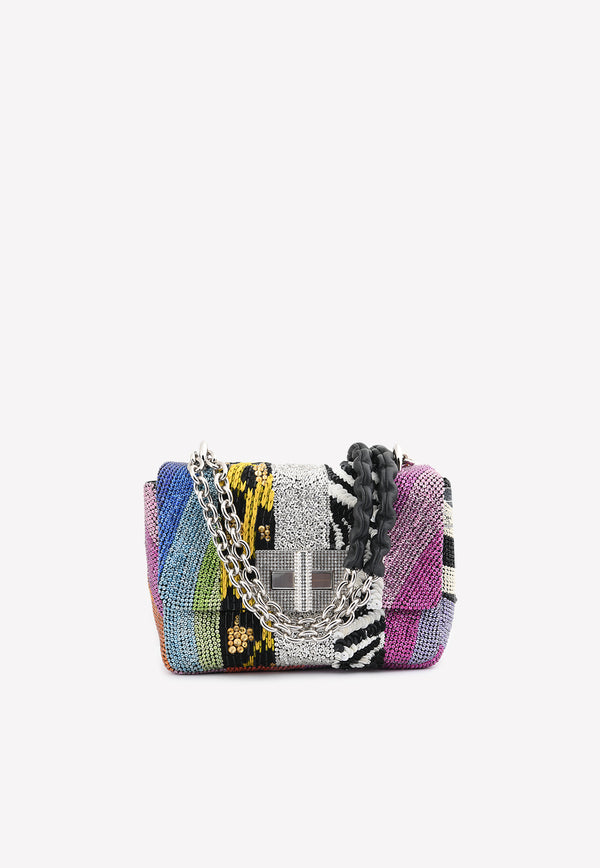 Natalia Patchwork Crystal Embellished Shoulder Bag Tom Ford Multicolor LE983P-X62 MTC