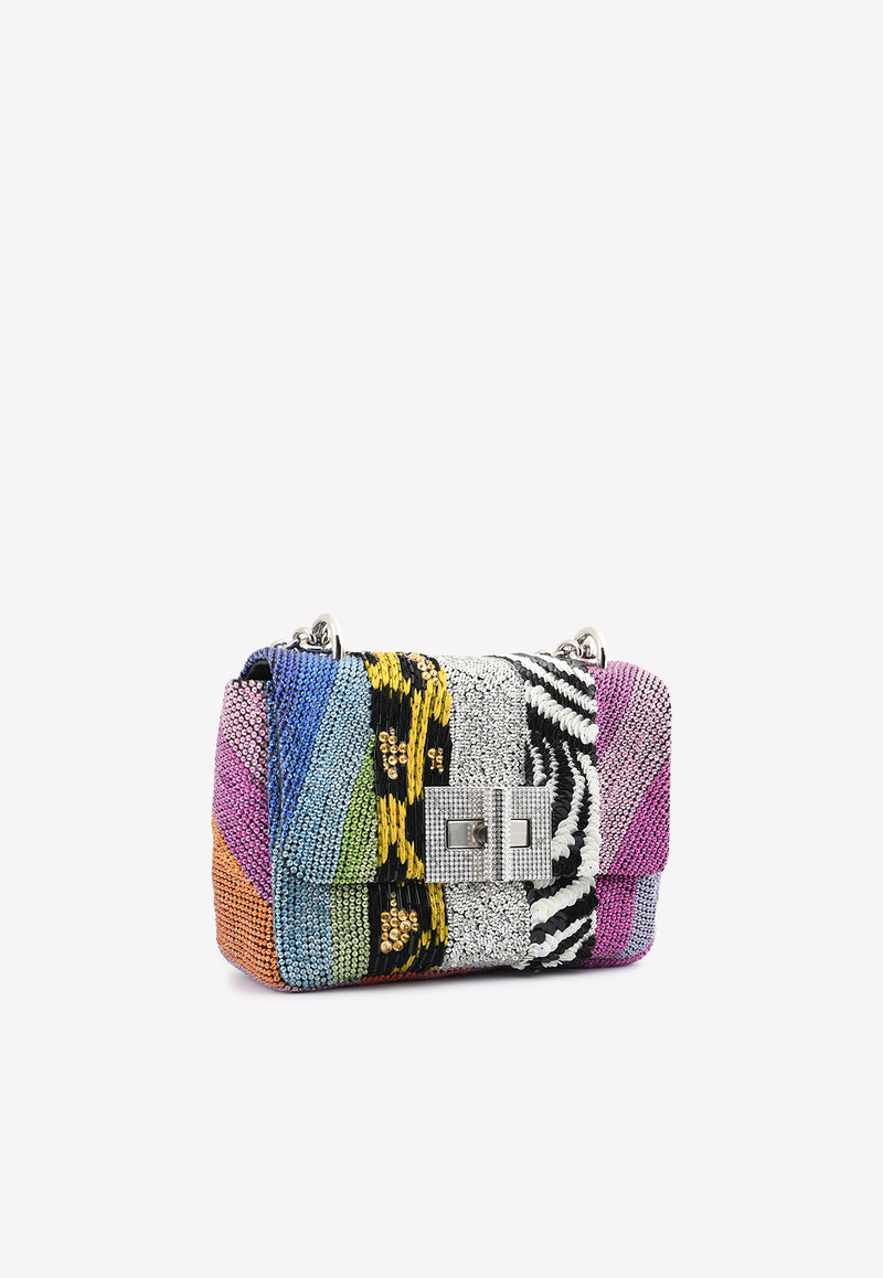 Natalia Patchwork Crystal Embellished Shoulder Bag Tom Ford Multicolor LE983P-X62 MTC
