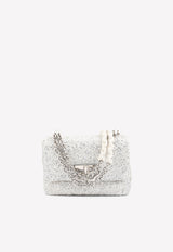 Mini-Soft Natalia Shoulder Bag with All-Over Sequins Tom Ford Silver LE983P-X49 SLV