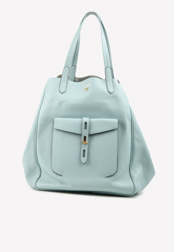  T-Twist Hollywood Leather Tote Bag Tom Ford Sky Blue L1171T-CT3 SKB