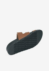 Chypre Sandals in Brown Calfskin