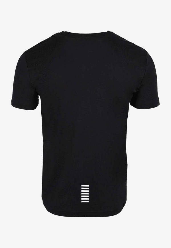 EA7 Emporio Armani Logo Print Crewneck T-shirt Black 8NPT51-PJM9ZBLACK