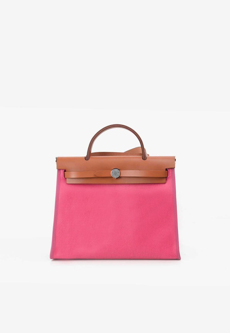 Herbag 31 in Pink Toile Militaire and Gold Vache Hunter Leather