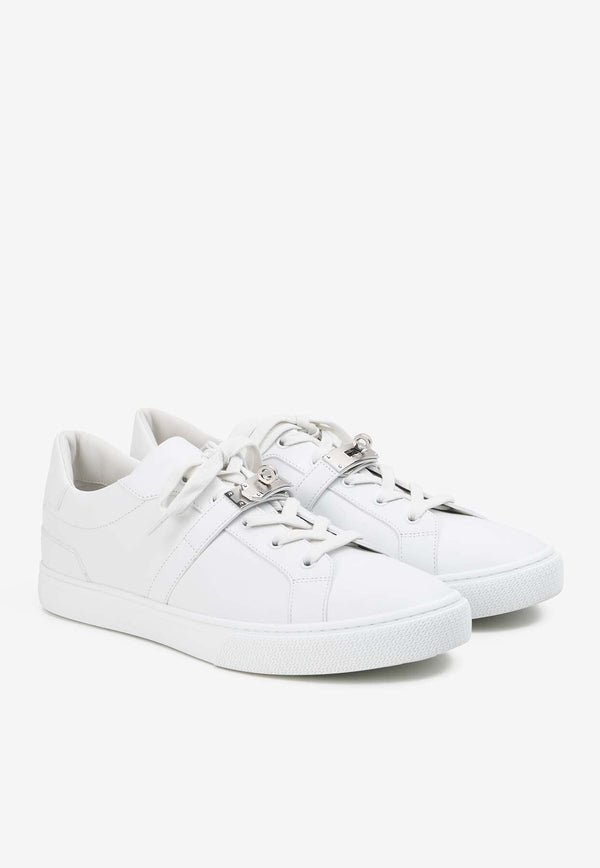 Hermès Day Palladium Kelly Buckle Sneakers in Calf Leather White HDPKBSCL-WHT