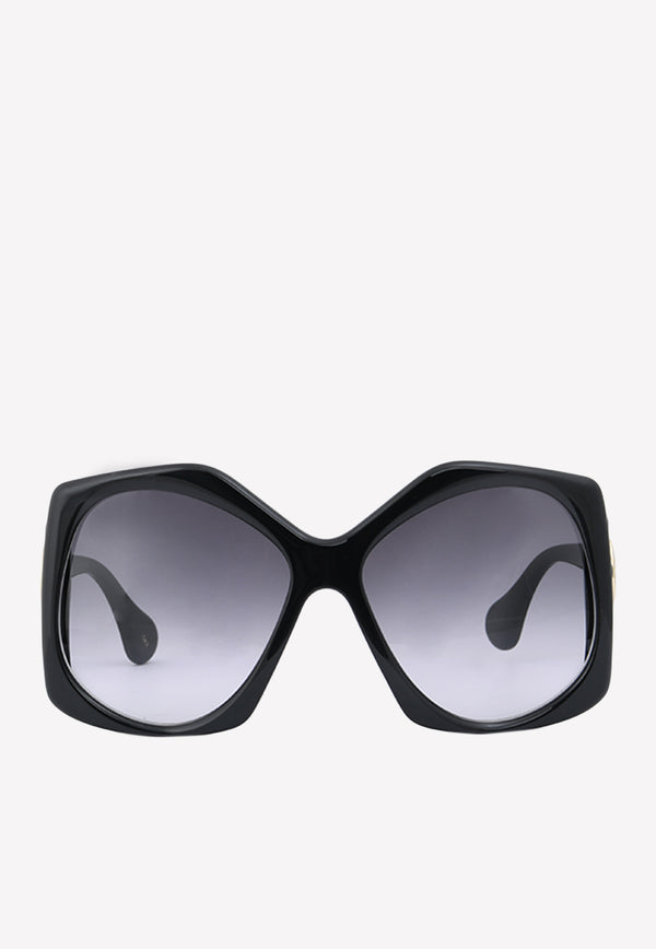 Gucci Geometric Acetate Sunglasses Gray GG0875SBLACK